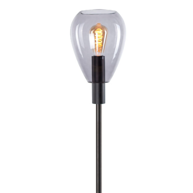 Chique glazen vloerlamp Dorato | 1 lichts | smoke glas - Afbeelding 3