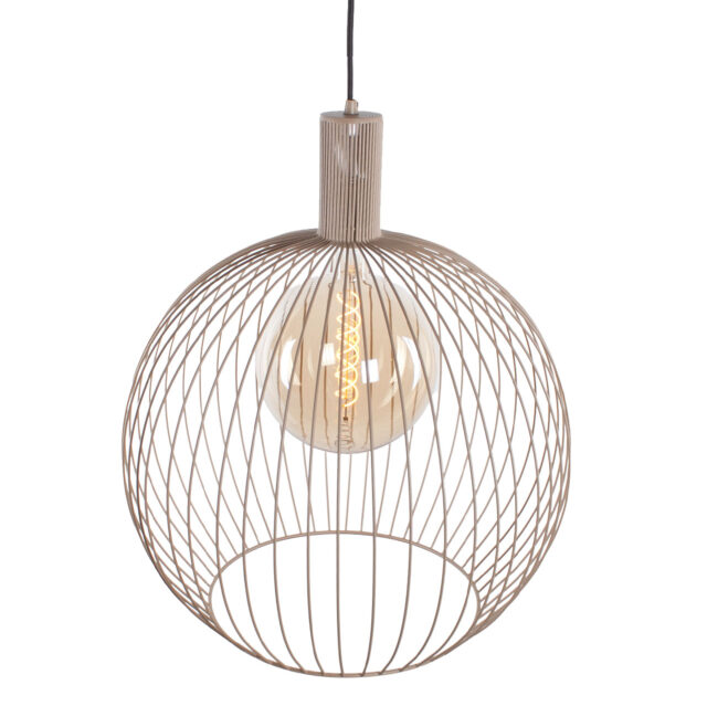 Hanglamp Wire zandkleur | Metalen frame design | Ø 50 cm - Afbeelding 4
