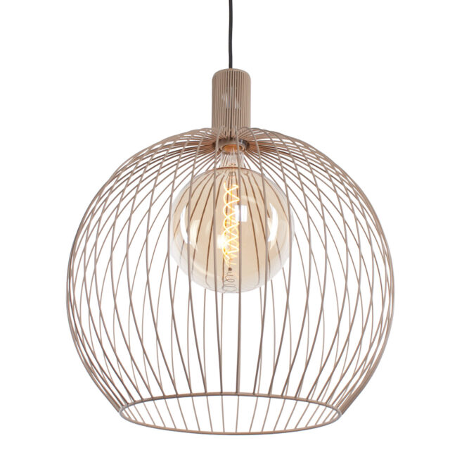 Hanglamp Wire zandkleur | Metalen frame design | Ø 50 cm - Afbeelding 8