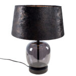 Luxueuze glazen tafellamp Bellini met velvet zwart/gouden kap Ø 30 cm - Afbeelding 13