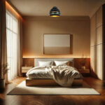 Plafondlamp Djarin | Ø 28 cm | Zwart design met goudkleurige binnenkant | Opengewerkte kap - Afbeelding 2