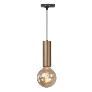 Rail Hanglamp Zwart Brons Cilinder Modern E27