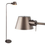 Scandinavische minimalistische brons / bruine leeslamp met grote E27 fitting - Afbeelding 13