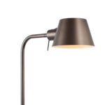 Scandinavische minimalistische brons / bruine leeslamp met grote E27 fitting - Afbeelding 16