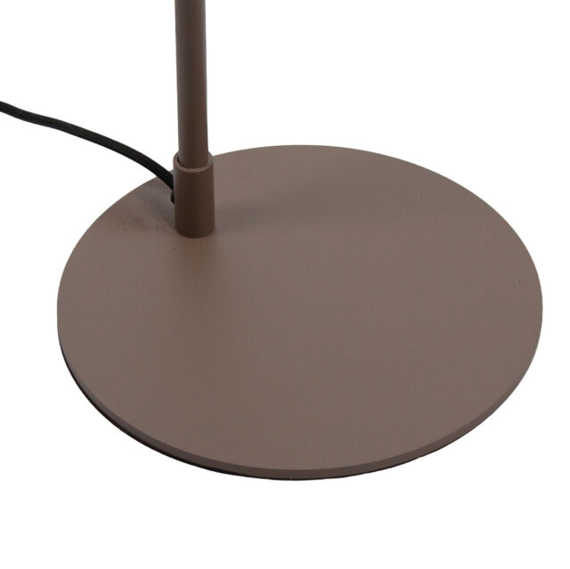 Scandinavische minimalistische taupe / bruine leeslamp met grote E27 fitting - Afbeelding 12