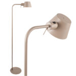 Scandinavische minimalistische zand/beige leeslamp met grote E27 fitting - Afbeelding 10