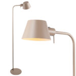 Scandinavische minimalistische zand/beige leeslamp met grote E27 fitting - Afbeelding 6