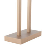 Brons kleurige tafellamp met roestkleurige ovale velours kap 35 cm - Afbeelding 13