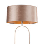 Bronzen vloerlamp Verona met luxe ovale velours kap – Earth on gold 50 cm - Afbeelding 5