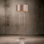 Bronzen vloerlamp Verona met luxe ovale velours kap – Earth on gold 50 cm - Afbeelding 2