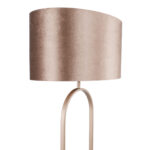 Bronzen vloerlamp Verona met luxe ovale velours kap – Earth on gold 50 cm - Afbeelding 13