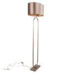 Bronzen vloerlamp Verona met luxe ovale velours kap – Earth on gold 50 cm - Afbeelding 11
