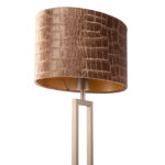 Grote tafellamp Monza brons met krokodillen print | ovale kap – Brons op goud 40 cm - Afbeelding 12