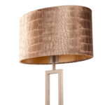 Grote tafellamp Monza brons met krokodillen print | ovale kap – Brons op goud 40 cm - Afbeelding 10