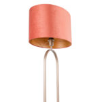 Landelijke bronzen vloerlamp met ovale velours kap – Rusty on gold 50 cm - Afbeelding 12