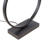 Moderne zwarte tafellamp Sienna met ovale velours kap – Rusty on gold 40 cm - Afbeelding 17