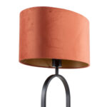 Moderne zwarte tafellamp Verona met ovale velours kap – Rusty on gold 40 cm - Afbeelding 15