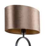 Ovale tafellamp Verona zwart met ovale velours kap – Earth on gold 40 cm - Afbeelding 9