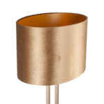 Staande lamp brons | ovale kap velvet 45 cm | Coffee on gold - Afbeelding 9