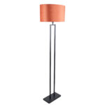 Staande lamp zwart Monza met ovale velours kap – Rusty on gold 45 cm - Afbeelding 10