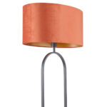 Staande lamp zwart Verona met ovale velours kap – Rusty on gold 50 cm - Afbeelding 15