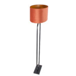 Staande lamp zwart Verona met ovale velours kap – Rusty on gold 50 cm - Afbeelding 11