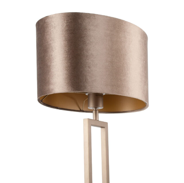 Stijlvolle bronzen tafellamp Monza met luxe ovale kap – design in aardetinten - Afbeelding 15