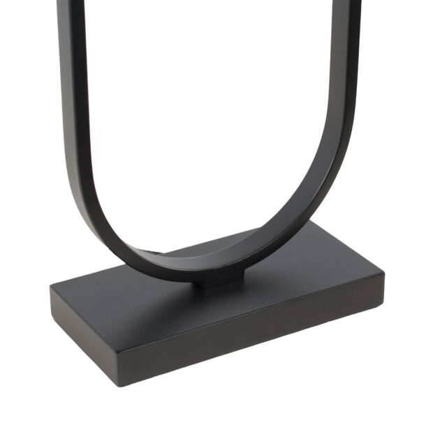 Stijlvolle zwarte tafellamp met ovale velvet kap – Oker on gold 40 cm - Afbeelding 16