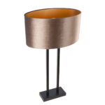 Tafellamp Monza groot met luxe ovale kap – Modern design in aardetinten - Afbeelding 14