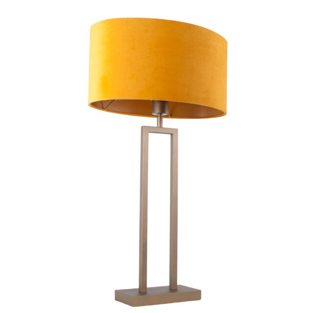 Tafellamp Monza groot met luxe ovale kap – Modern design oker - Afbeelding 9