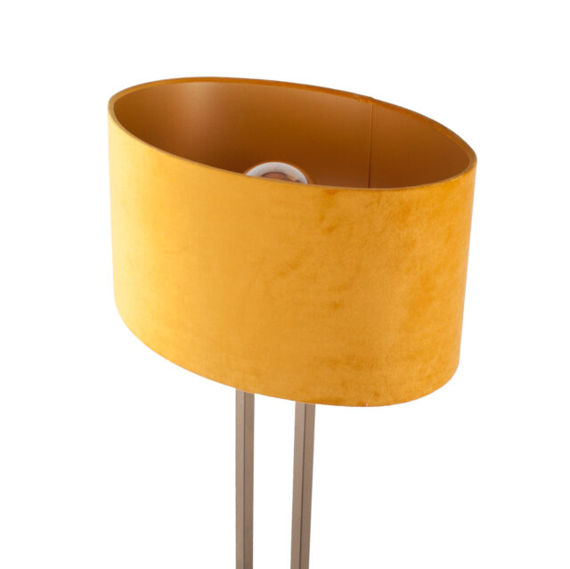 Tafellamp Monza groot met luxe ovale kap – Modern design oker - Afbeelding 5