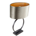 Tafellamp zwart Sienna met kap ovaal velours 40 cm | Olive on gold - Afbeelding 14