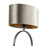 Tafellamp zwart Sienna met kap ovaal velours 40 cm | Olive on gold - Afbeelding 5