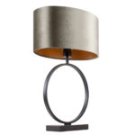 Tafellamp zwart Sienna met kap ovaal velours 40 cm | Olive on gold - Afbeelding 13