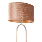 Vloerlamp Verona brons met krokodillenprint kap ovaal – Bronze on gold 50 cm - Afbeelding 12