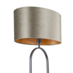 Vloerlamp Verona zwart met ovale velours kap – Olive on gold 50 cm - Afbeelding 9