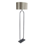 Vloerlamp Verona zwart met ovale velours kap – Olive on gold 50 cm - Afbeelding 15