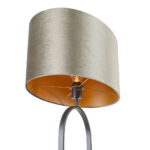Vloerlamp Verona zwart met ovale velours kap – Olive on gold 50 cm - Afbeelding 11