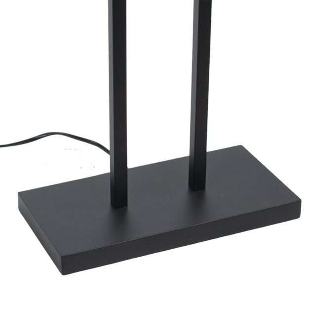 Vloerlamp zwart Monza met ovale velours kap – Earth on gold 45 cm - Afbeelding 12