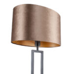 Vloerlamp zwart Monza met ovale velours kap – Earth on gold 45 cm - Afbeelding 13