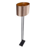 Vloerlamp zwart Monza met ovale velours kap – Earth on gold 45 cm - Afbeelding 10
