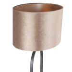 Zwarte staande lamp Verona met ovale velours kap β Taupe on taupe 50 cm - Afbeelding 12