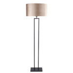 Zwarte staande vloerlamp Monza met ovale velours kap – Taupe on taupe 45 cm - Afbeelding 9