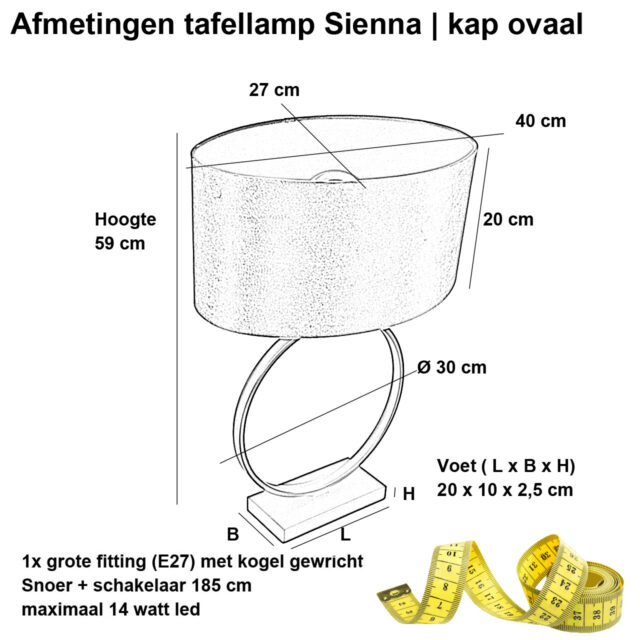 Zwarte tafellamp Sienna met ovale krokodillenprint kap – Black on gold 40 cm - Afbeelding 3