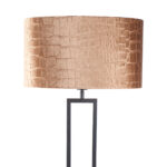 Zwarte vloerlamp Monza met ovale krokodillenprint kap – Brons op goud 45 cm - Afbeelding 9