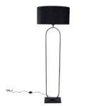 Zwarte vloerlamp Verona met ovale velours kap – Black on gold 50 cm - Afbeelding 15