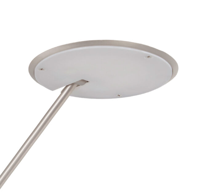 Dimbare led uplighter Bilbao met leeslamp | mat nikkel / staal - Afbeelding 24