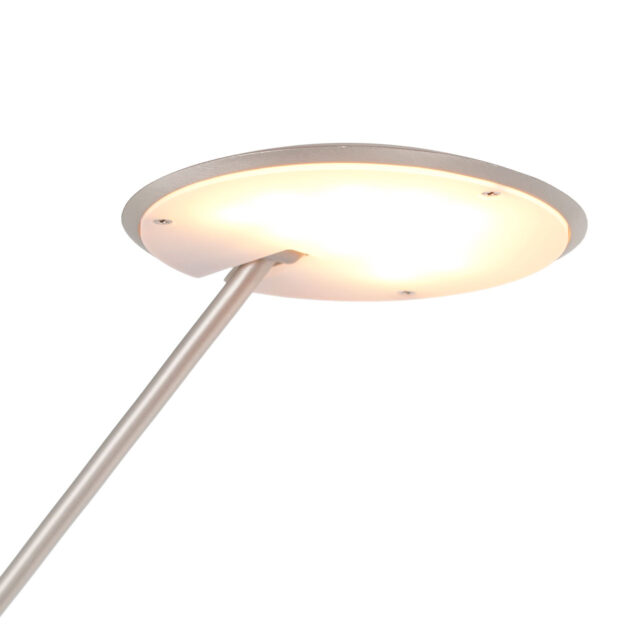 Dimbare led uplighter Bilbao met leeslamp | mat nikkel / staal - Afbeelding 23