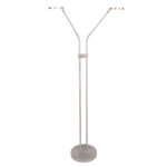 Dubbel verstelbare leeslamp Palma 2 lichts mat nikkel | kleur instelbaar 2200 / 3350 Kelvin