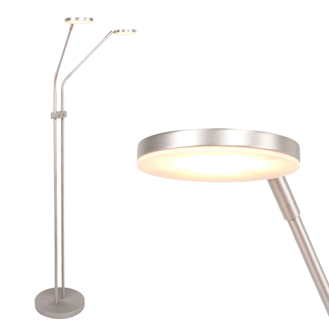 4002.30-leeslamp-palma-mat-nikkel-2-lichts-7 Dubbel verstelbare leeslamp Palma 2 lichts mat nikkel | kleur instelbaar 2200 / 3350 Kelvin - Afbeelding 14